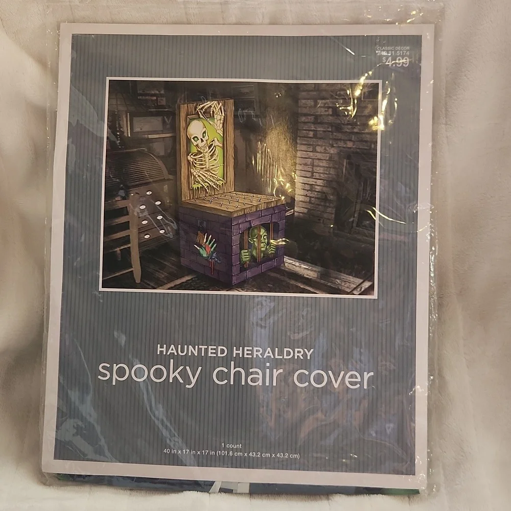 Vintage, Unique, Target, Halloween, Skelleton, Jailed Character Chair Cover